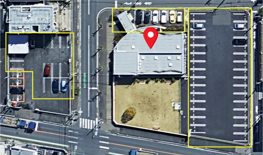 駐車場の上空写真